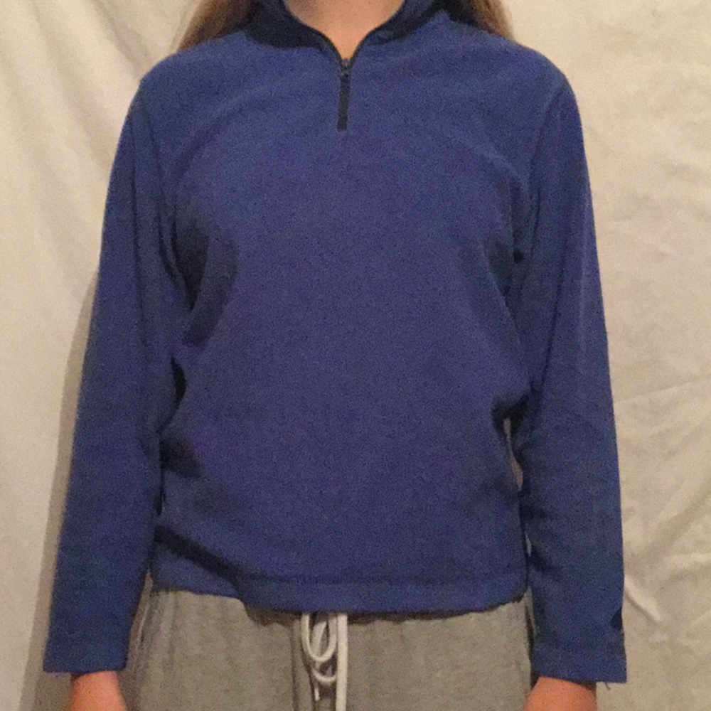 Blue Quarter Zip Sweater